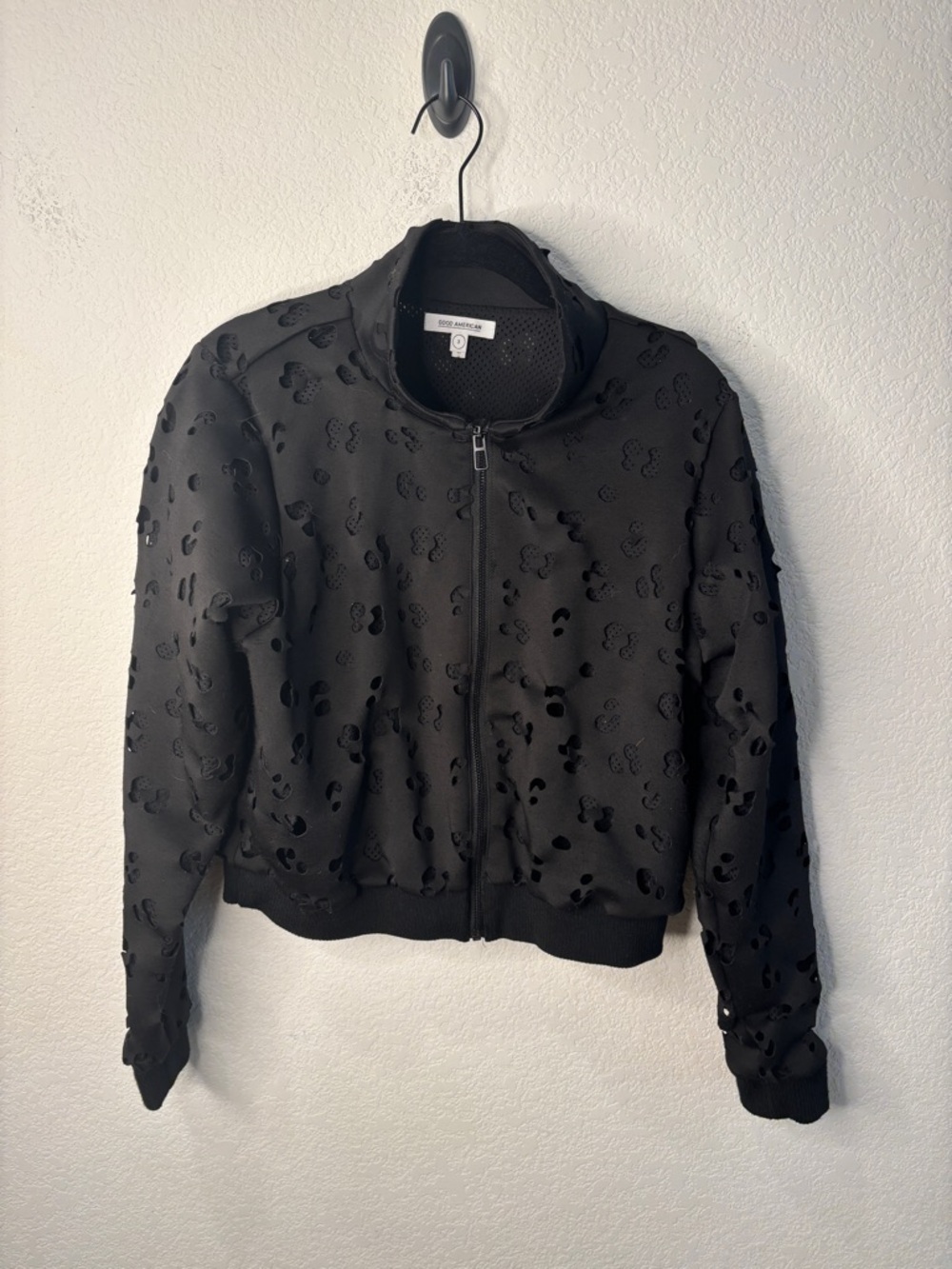GOOD AMERICAN Laser Scuba Crop Jacket L 3 - Picture 4 of 6